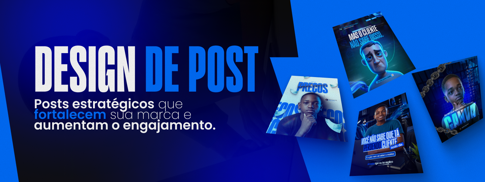 Arte de apresentação do serviço de Design de posts